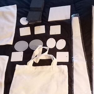 White Tote Bag and Accessories Set